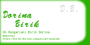 dorina birik business card